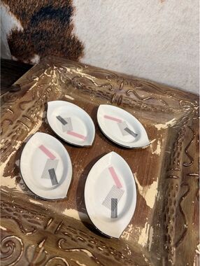 Vintage Noritake China Leaf-Shaped Appetizer Plates Set of 4